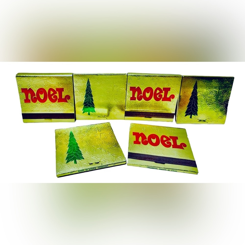 Toledo Scale Employees Credit Union Vintage Christmas Noel Unstruck Match Books - Picture 14 of 15